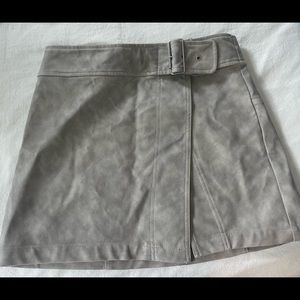 Free People Gray Suede Skirt